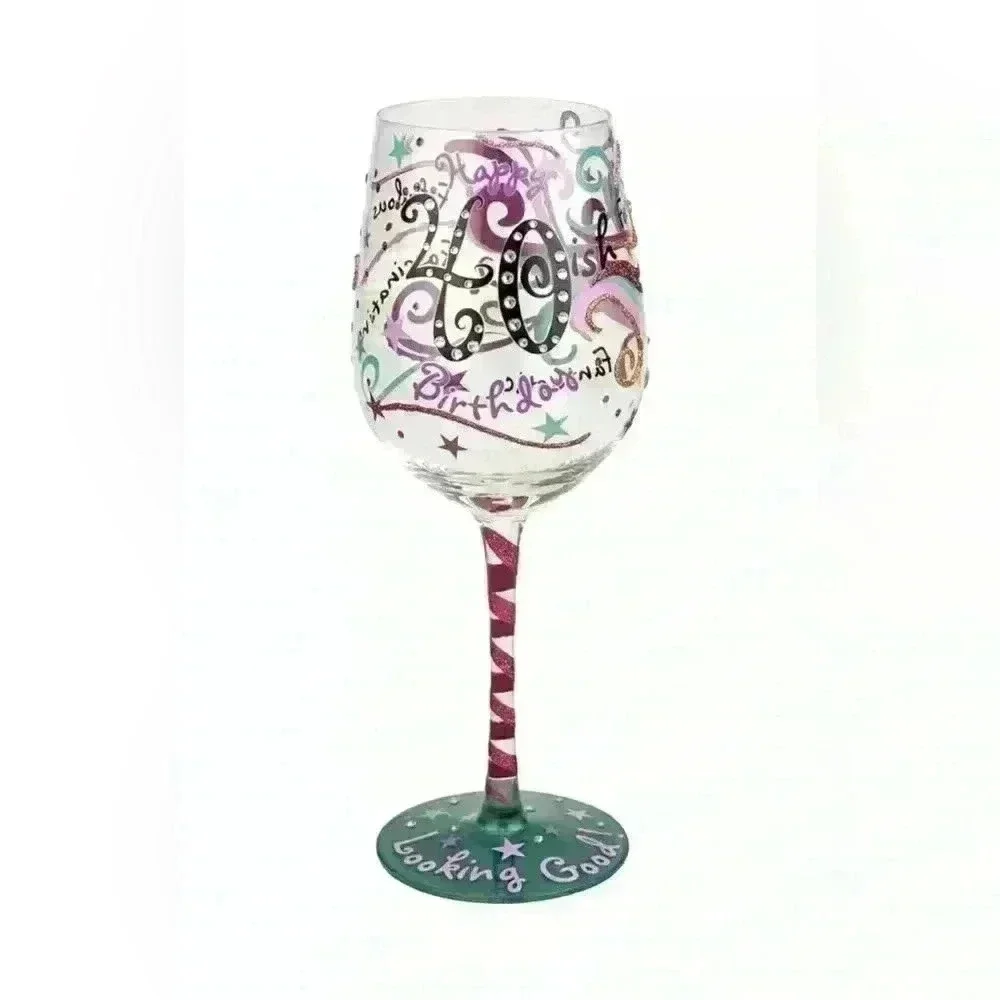 NEW IN PACKAGE TOPSHELF 40th BIRTHDAY WINE GLASS